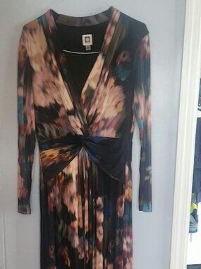 Anne Klein Blurred Watercolor Maxi Dress